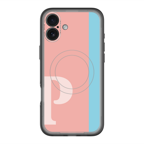 スリムプロテクションプレミアムケース with MagSafe［ オリジナル - initial color line - P pink ］