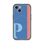 スリムプロテクションプレミアムケース with MagSafe［ オリジナル - initial color line - P blue ］