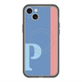 スリムプロテクションプレミアムケース with MagSafe［ オリジナル - initial color line - P blue ］
