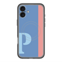 スリムプロテクションプレミアムケース with MagSafe［ オリジナル - initial color line - P blue ］