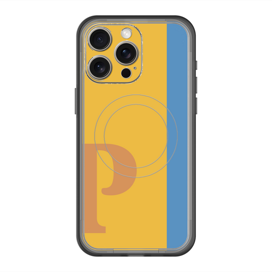 スリムプロテクションプレミアムケース with MagSafe［ オリジナル - initial color line - P orange ］