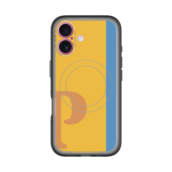 スリムプロテクションプレミアムケース with MagSafe［ オリジナル - initial color line - P orange ］