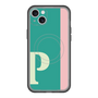 スリムプロテクションプレミアムケース with MagSafe［ オリジナル - initial color line - P green ］