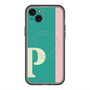 スリムプロテクションプレミアムケース with MagSafe［ オリジナル - initial color line - P green ］