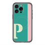 スリムプロテクションプレミアムケース with MagSafe［ オリジナル - initial color line - P green ］