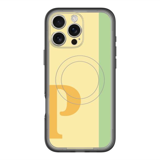 スリムプロテクションプレミアムケース with MagSafe［ オリジナル - initial color line - P yellow ］