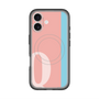 スリムプロテクションプレミアムケース with MagSafe［ オリジナル - initial color line - Q pink ］