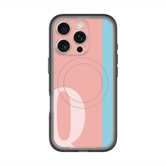 スリムプロテクションプレミアムケース with MagSafe［ オリジナル - initial color line - Q pink ］