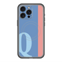 スリムプロテクションプレミアムケース with MagSafe［ オリジナル - initial color line - Q blue ］