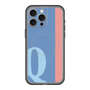 スリムプロテクションプレミアムケース with MagSafe［ オリジナル - initial color line - Q blue ］