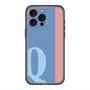 スリムプロテクションプレミアムケース with MagSafe［ オリジナル - initial color line - Q blue ］