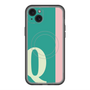 スリムプロテクションプレミアムケース with MagSafe［ オリジナル - initial color line - Q green ］