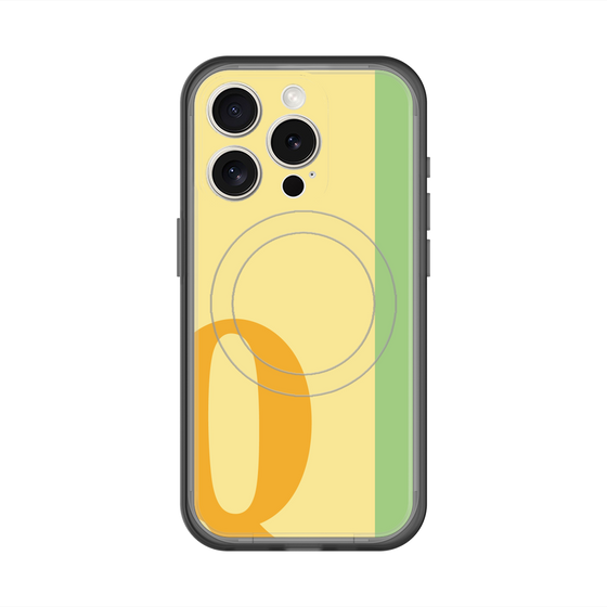 スリムプロテクションプレミアムケース with MagSafe［ オリジナル - initial color line - Q yellow ］