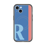 スリムプロテクションプレミアムケース with MagSafe［ オリジナル - initial color line - R blue ］