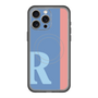 スリムプロテクションプレミアムケース with MagSafe［ オリジナル - initial color line - R blue ］