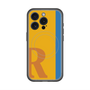 スリムプロテクションプレミアムケース with MagSafe［ オリジナル - initial color line - R orange ］