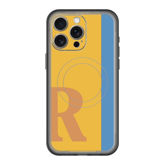 スリムプロテクションプレミアムケース with MagSafe［ オリジナル - initial color line - R orange ］