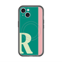 スリムプロテクションプレミアムケース with MagSafe［ オリジナル - initial color line - R green ］