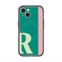 スリムプロテクションプレミアムケース with MagSafe［ オリジナル - initial color line - R green ］