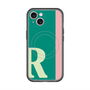 スリムプロテクションプレミアムケース with MagSafe［ オリジナル - initial color line - R green ］