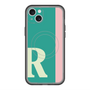 スリムプロテクションプレミアムケース with MagSafe［ オリジナル - initial color line - R green ］