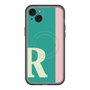 スリムプロテクションプレミアムケース with MagSafe［ オリジナル - initial color line - R green ］