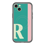 スリムプロテクションプレミアムケース with MagSafe［ オリジナル - initial color line - R green ］