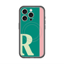 スリムプロテクションプレミアムケース with MagSafe［ オリジナル - initial color line - R green ］