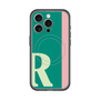 スリムプロテクションプレミアムケース with MagSafe［ オリジナル - initial color line - R green ］