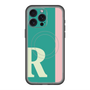 スリムプロテクションプレミアムケース with MagSafe［ オリジナル - initial color line - R green ］