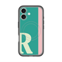 スリムプロテクションプレミアムケース with MagSafe［ オリジナル - initial color line - R green ］