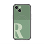 スリムプロテクションプレミアムケース with MagSafe［ オリジナル - initial two tone - R green ］
