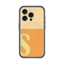 スリムプロテクションプレミアムケース with MagSafe［ オリジナル - initial two tone - S orange ］