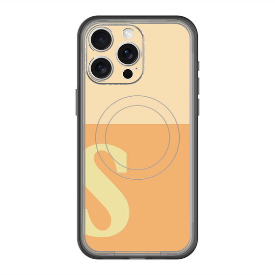 スリムプロテクションプレミアムケース with MagSafe［ オリジナル - initial two tone - S orange ］