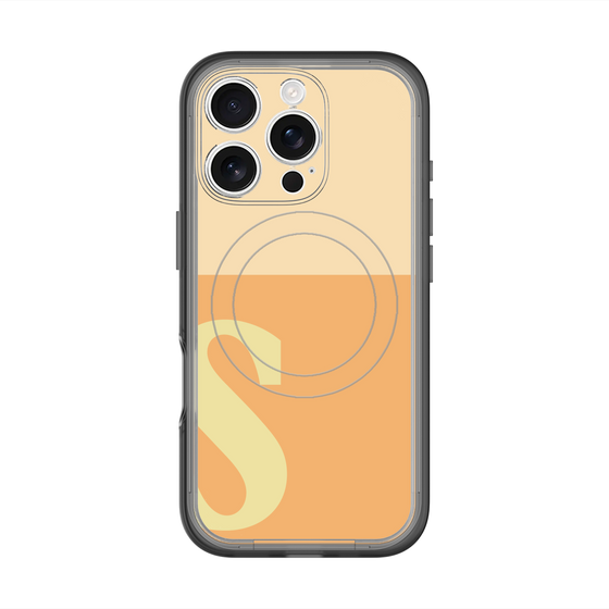 スリムプロテクションプレミアムケース with MagSafe［ オリジナル - initial two tone - S orange ］