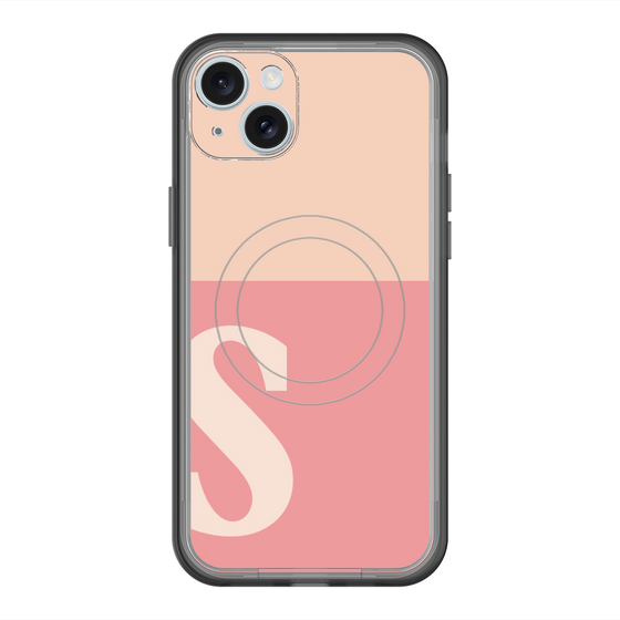 スリムプロテクションプレミアムケース with MagSafe［ オリジナル - initial two tone - S pink ］
