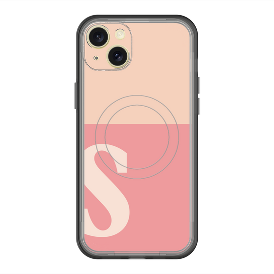 スリムプロテクションプレミアムケース with MagSafe［ オリジナル - initial two tone - S pink ］