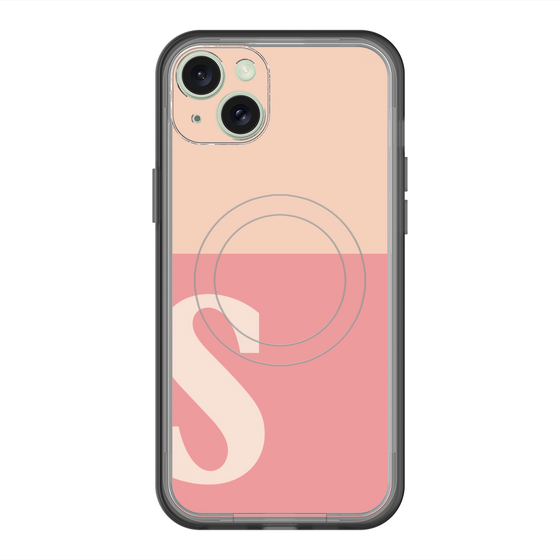 スリムプロテクションプレミアムケース with MagSafe［ オリジナル - initial two tone - S pink ］