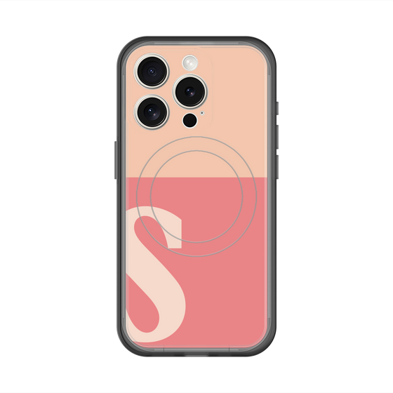 スリムプロテクションプレミアムケース with MagSafe［ オリジナル - initial two tone - S pink ］