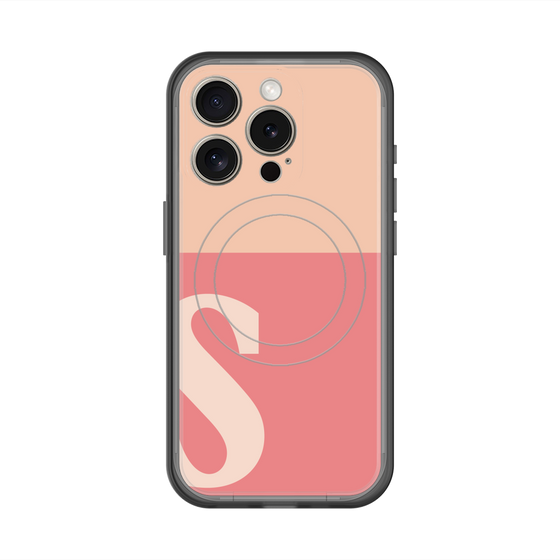 スリムプロテクションプレミアムケース with MagSafe［ オリジナル - initial two tone - S pink ］
