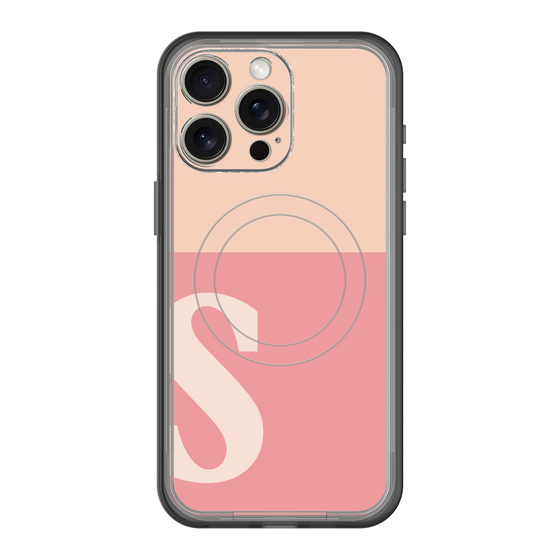 スリムプロテクションプレミアムケース with MagSafe［ オリジナル - initial two tone - S pink ］