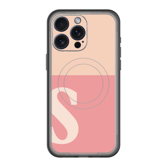 スリムプロテクションプレミアムケース with MagSafe［ オリジナル - initial two tone - S pink ］