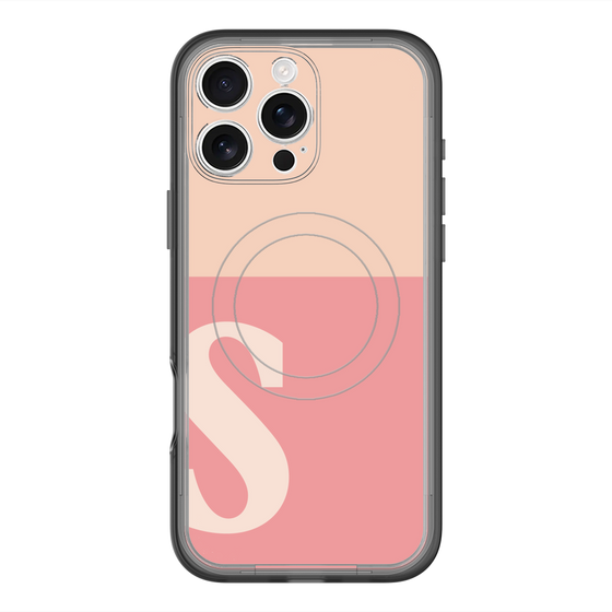 スリムプロテクションプレミアムケース with MagSafe［ オリジナル - initial two tone - S pink ］