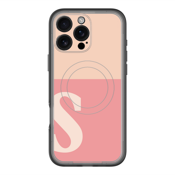 スリムプロテクションプレミアムケース with MagSafe［ オリジナル - initial two tone - S pink ］