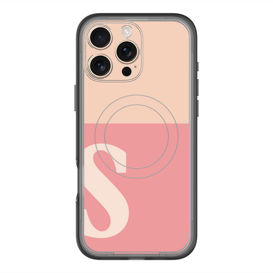 スリムプロテクションプレミアムケース with MagSafe［ オリジナル - initial two tone - S pink ］