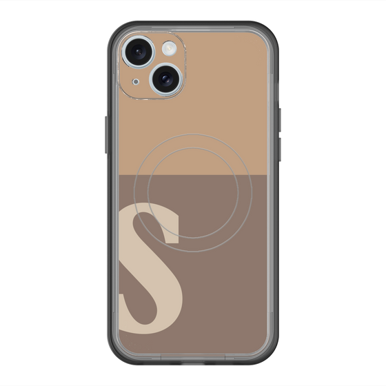 スリムプロテクションプレミアムケース with MagSafe［ オリジナル - initial two tone - S brown ］