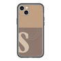 スリムプロテクションプレミアムケース with MagSafe［ オリジナル - initial two tone - S brown ］