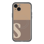スリムプロテクションプレミアムケース with MagSafe［ オリジナル - initial two tone - S brown ］