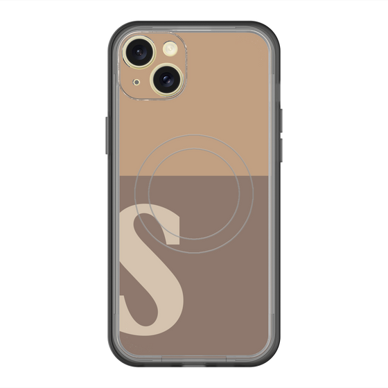 スリムプロテクションプレミアムケース with MagSafe［ オリジナル - initial two tone - S brown ］