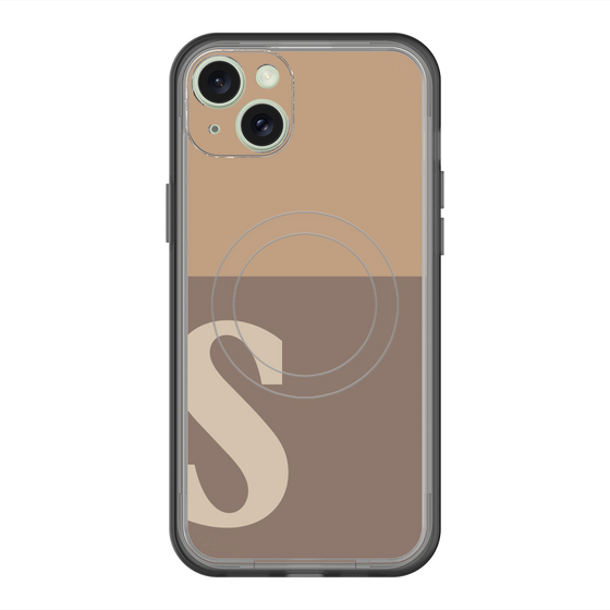 スリムプロテクションプレミアムケース with MagSafe［ オリジナル - initial two tone - S brown ］